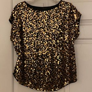 Gold sequin top